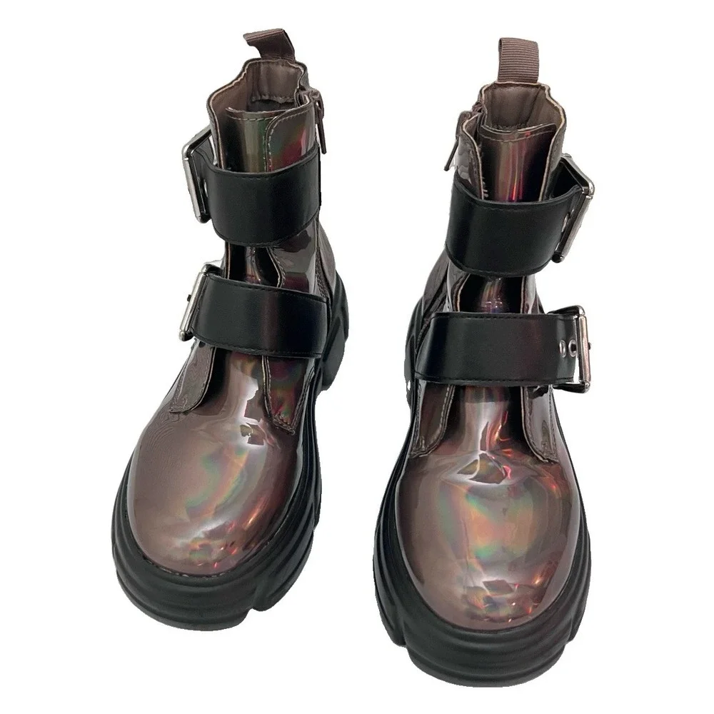 Steve Madden Kids Metallic Boots 2 Casual School Shoes Footwear Girl Clothing